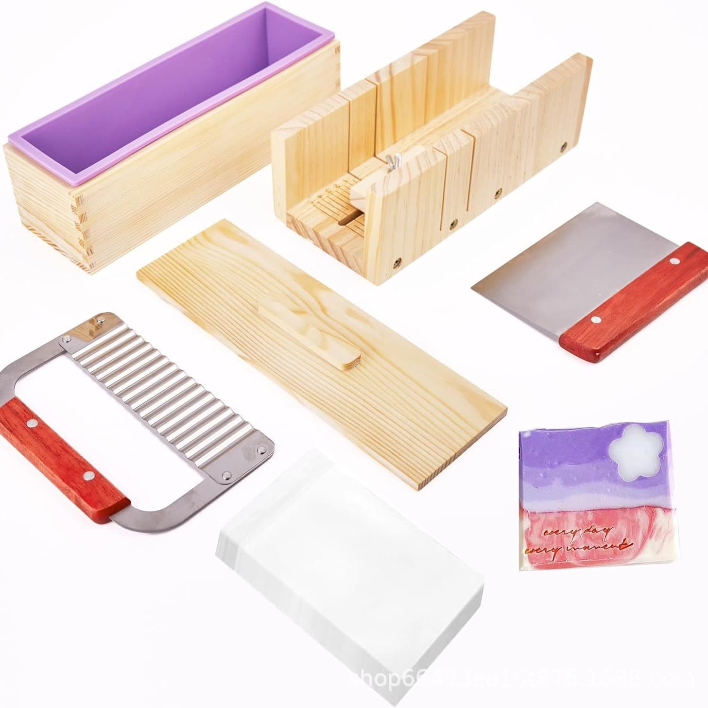 DIY Soap Mold Rectangular Wooden Box with Adjustable Wooden Soap Measuring Box Soap Cutter