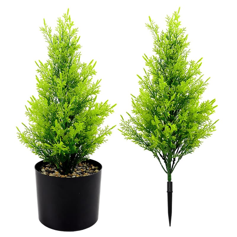Cross-border Simulated Small Cypress Christmas Tree, Artificial Green Plant Potted, Faux Pine Foliage Greenery Decor