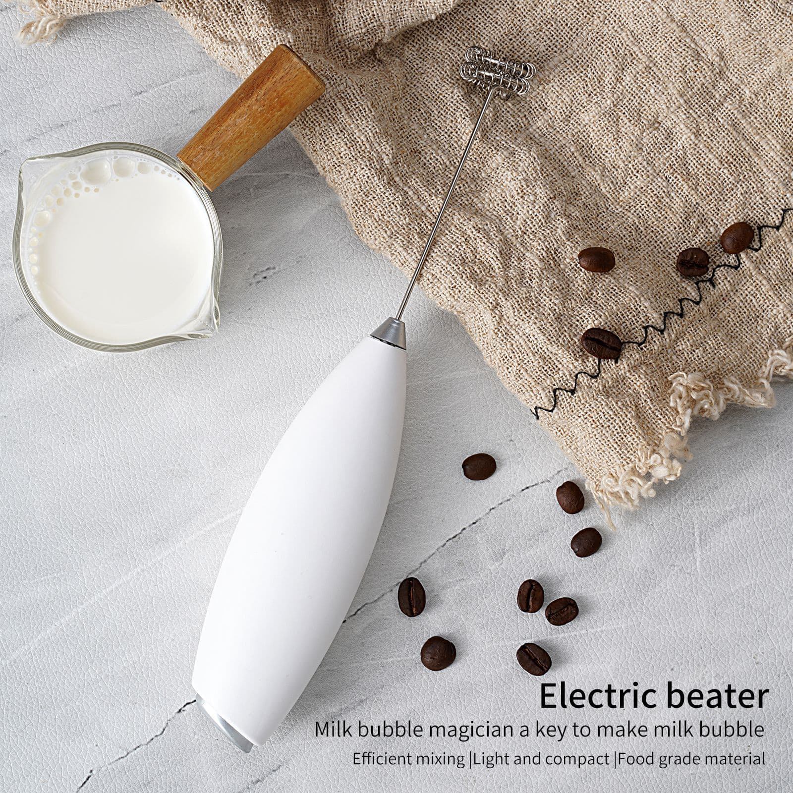 26 New Cross-border Electric Egg Beater ABS Handheld Wireless Goat Milk Coffee Blender Electric Milk Frother