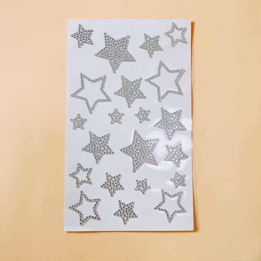 Cross-border ins Korean style star rhinestone stickers, heart-shaped rhinestone stickers, pentagram rhinestone stickers, acrylic gemstone stickers.