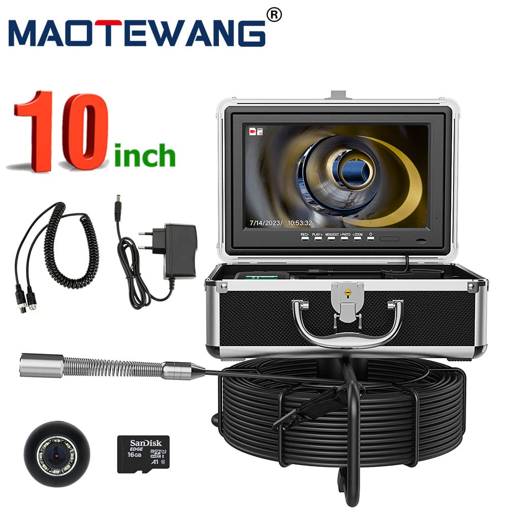 10-inch Large Screen Industrial Duct Endoscope Internal Inspection System Sewer Camera 512HZ