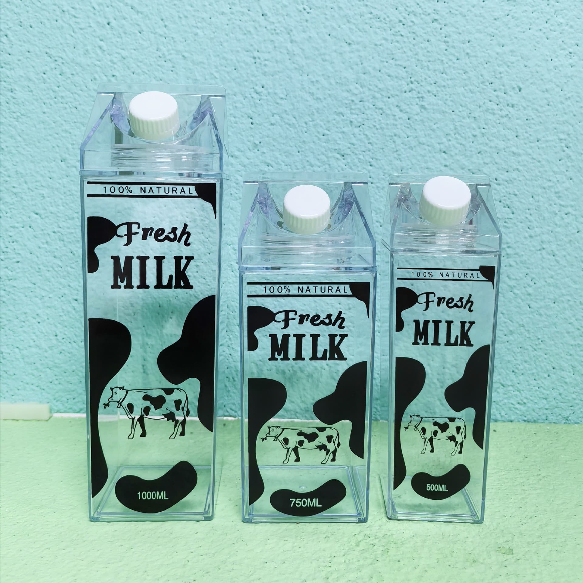 Instagram-style Milk Cup, Girly Water Cup for Milk Tea Shops, Square Water Cup, Cross-border Supply with Ready Stock from Milk House