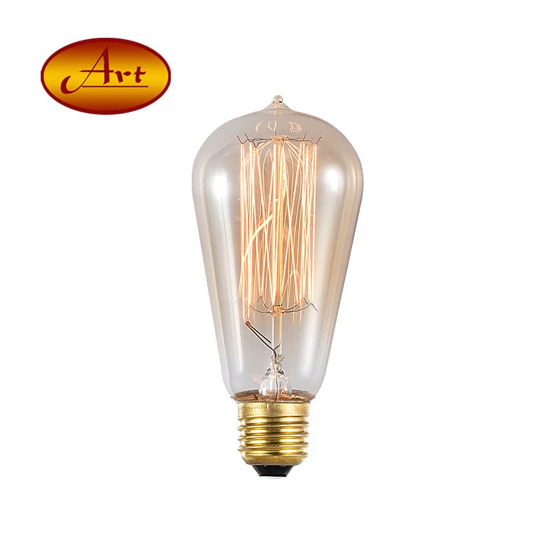[ST58 Pointed Tip - Straight Filament] Edison Vintage Dimmable Bulb, ST58 Teardrop Antique Designer Bulb