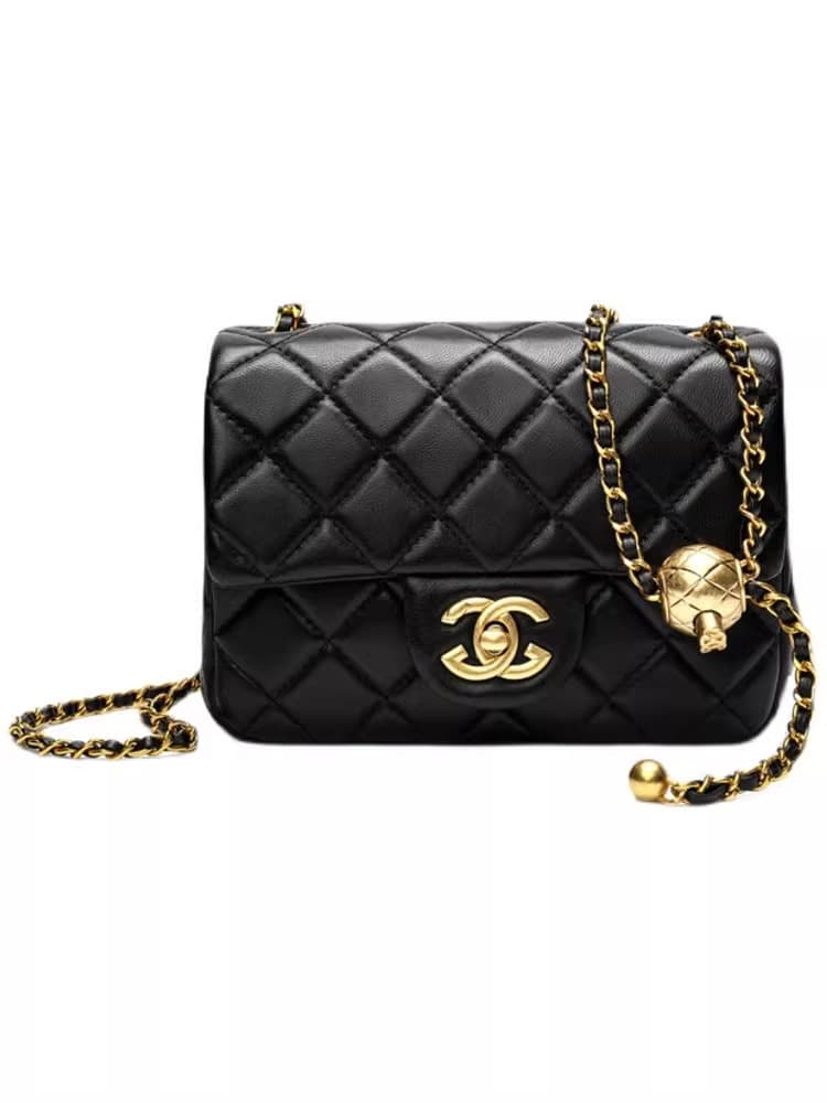 Cross-border wholesale women's leather bag, quilted square bag, Chanel-style chain bag, premium single-shoulder crossbody small square bag