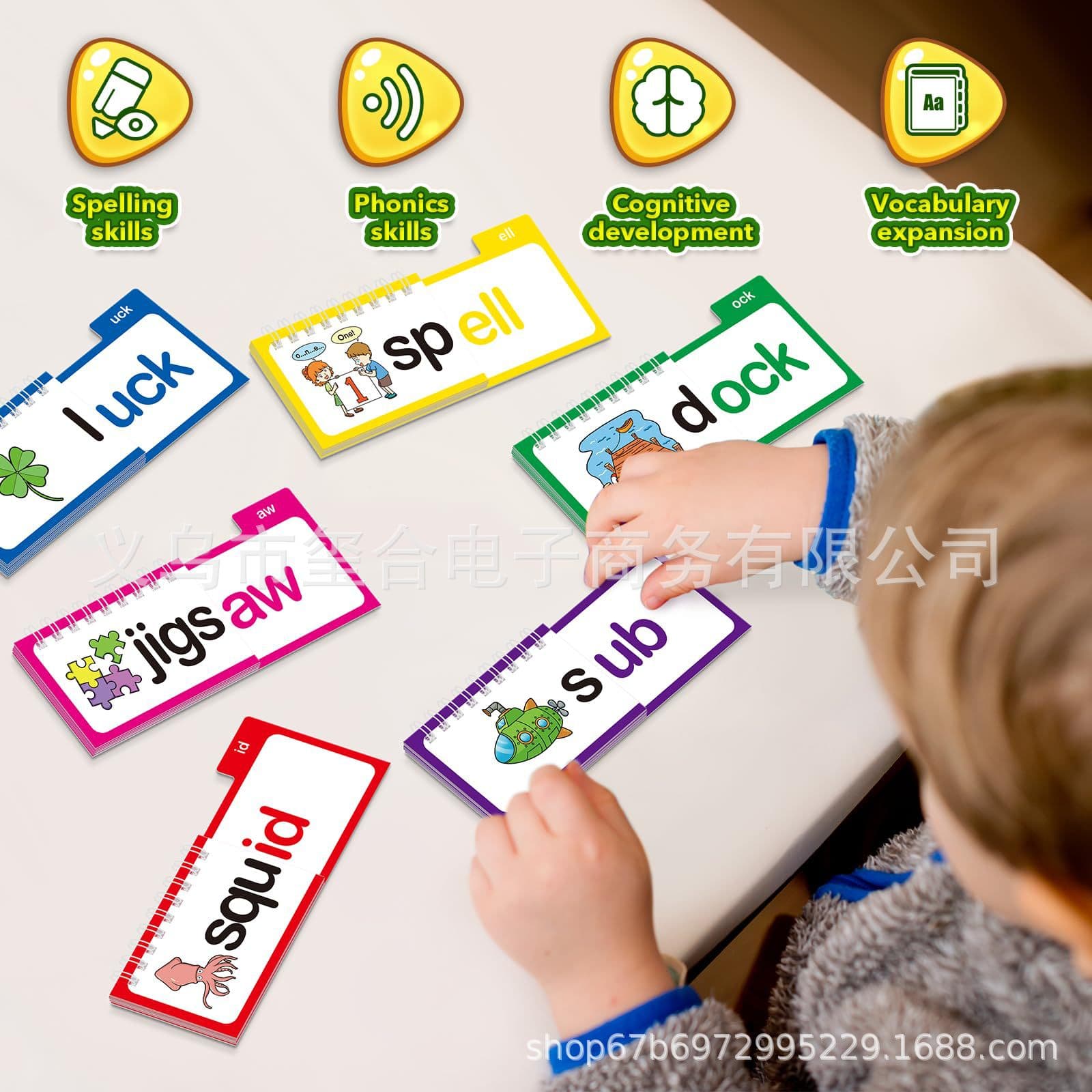Letter Sounds Flash Cards Learn to Read Phonics Flashcards Reading and Rhyming Flip Book