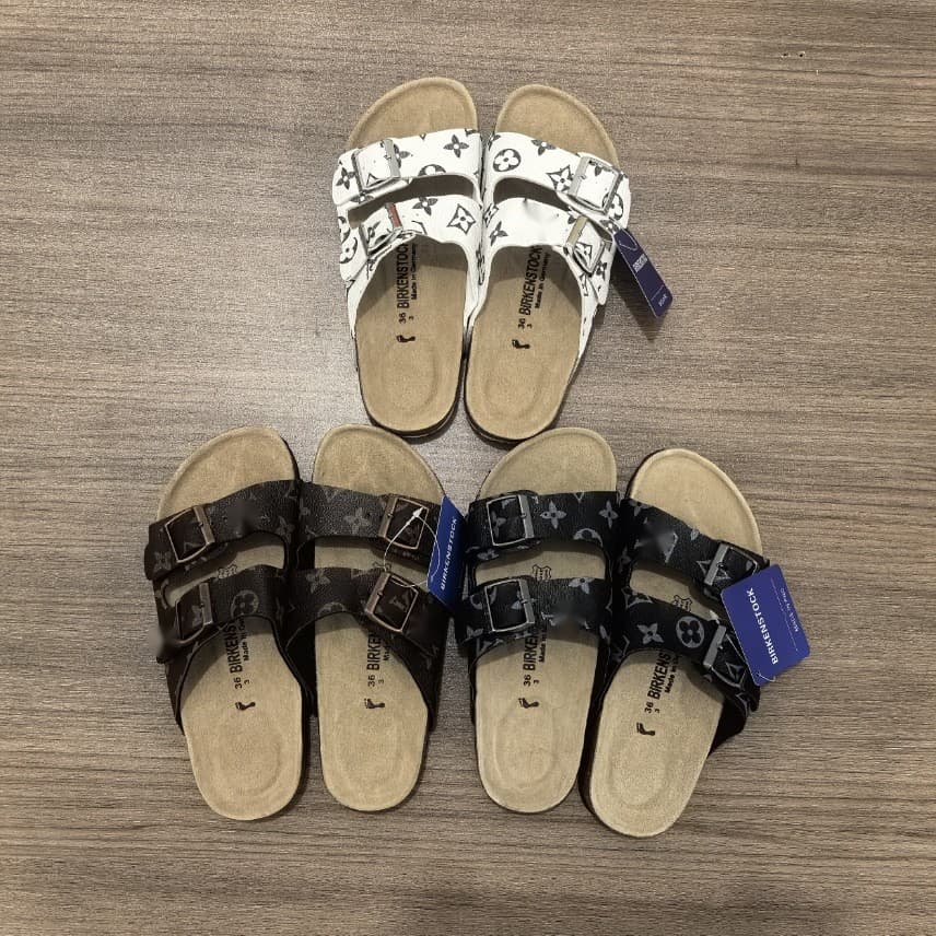 Summer new style flat low heel double buckle beach sandals for women European and American foreign trade large size Birkenstock shoes for women