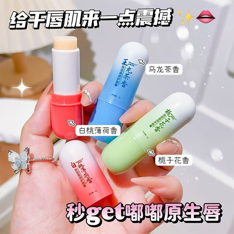Snow Jasmine Vaseline Lip Balm Hydrating, Moisturizing, Anti-Drying, Diminishing Lip Lines, Fruity Flavor Lip Balm Set