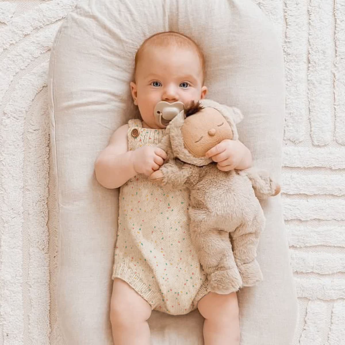 Baby Autumn/Winter Sweater Class A Oatmeal Color Dot Knitted Bodysuit Boys Girls Sweater Onesie Crawling Suit