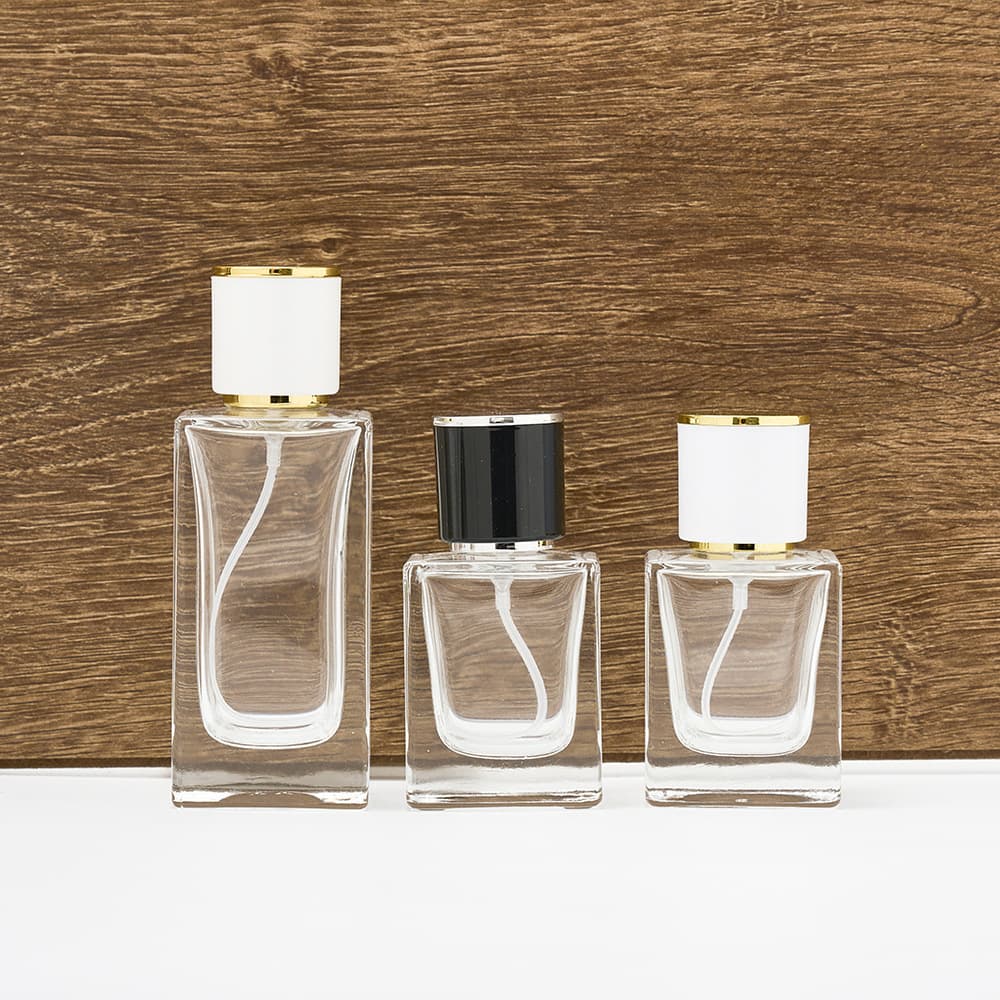 Square Perfume Bottle High-End Fragrance Refillable Bottle Screw Mouth Glass Spray Bottle 30/50ML Perfume Bottle