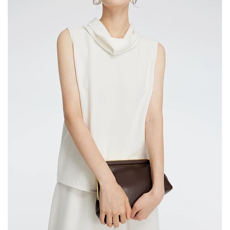In Stock Factory Wholesale New Acetate Top and Pants Two-Piece Set Fashionable Simple Two-Piece Set