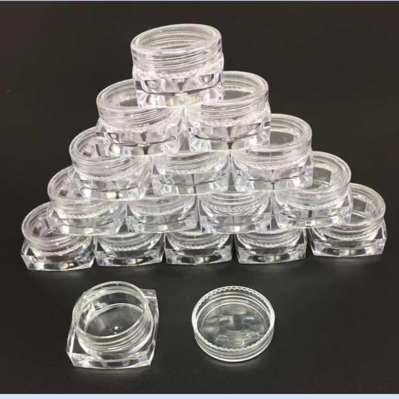 Manicure powder diamond bottle 3g manicure glitter powder glitter bottle small round bottle square bottle jewelry sequin box manufacturer spot wholesale