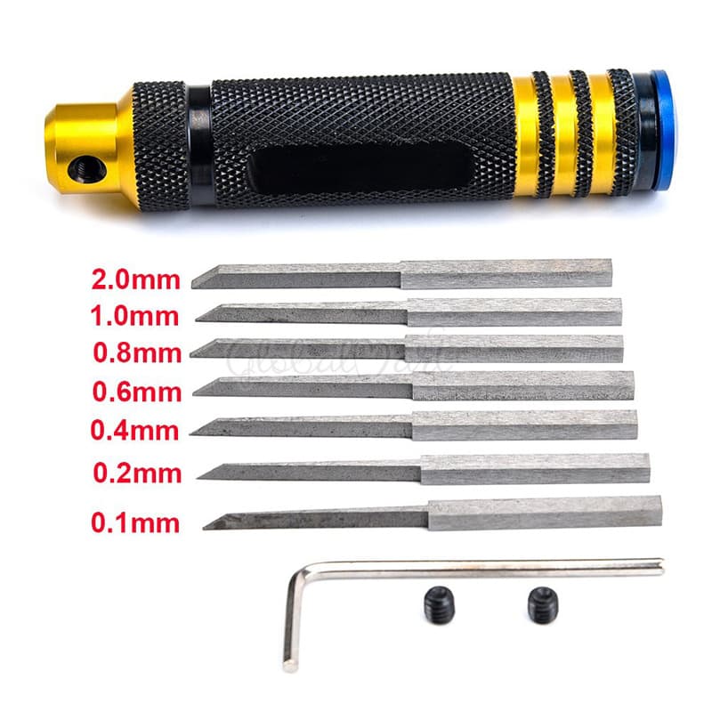 High-Speed Steel Model Engraving Knife Scriber for Gundam Model Detail Lines Replacement Metal Precision Scriber Direct Sales