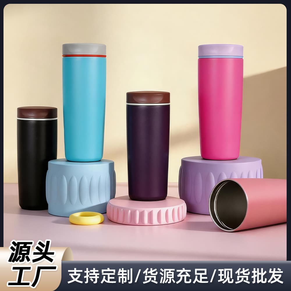 Cross-border OWALA-style coffee cup, double-layer vacuum insulated portable water bottle for outdoor use, 304 stainless steel thermos cup