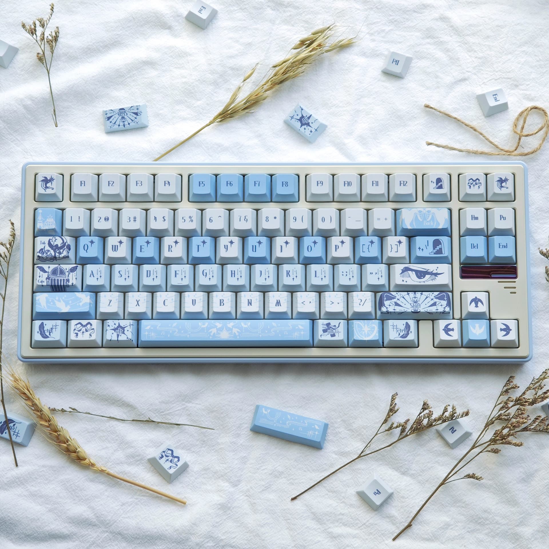 Feiniao set keycap 143 keys original side engraved translucent PBT five-sided sublimation mechanical keyboard cap cross-border Amazon