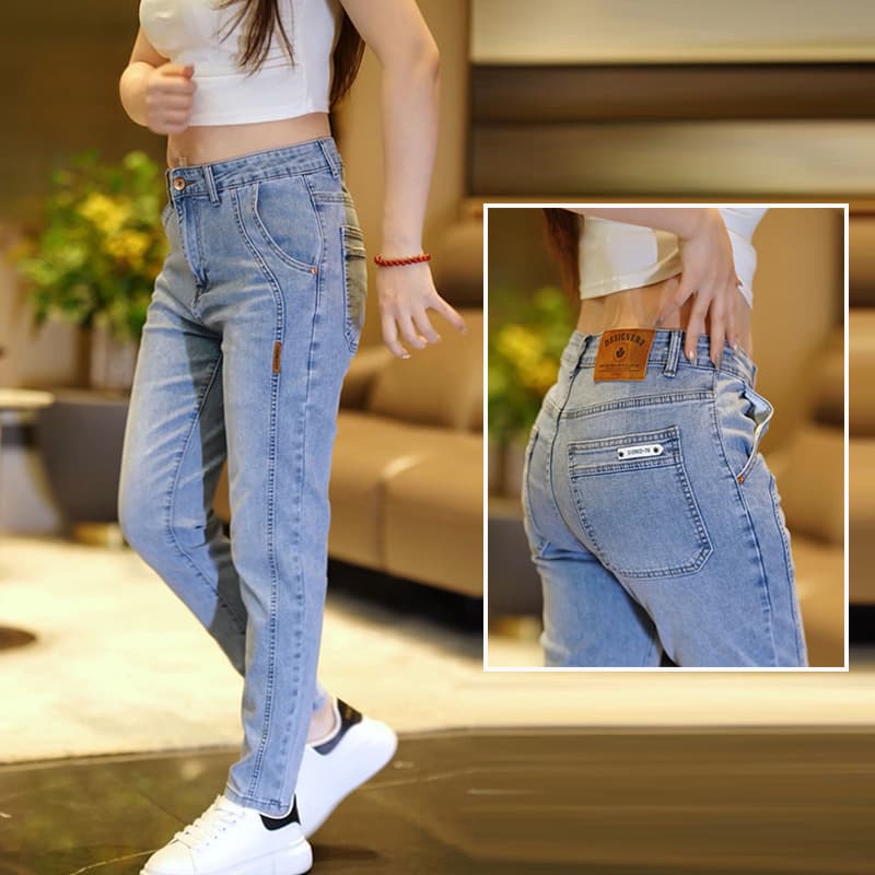 Casual Jeans Men's Straight Leg Blue Denim Long Pants Slim Fit Trendy Loose Fit Summer 2024 Fashion
