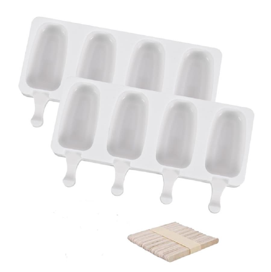 4-Piece Silicone Ice Cream Mold, 4-Piece Popsicle Mold, Ice Cream Mold, Ice Cream DIY Ice Cube