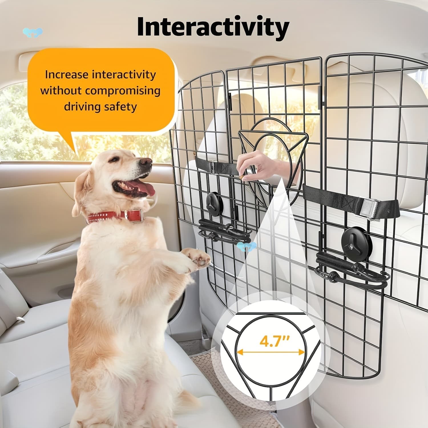 Adjustable Dog Car Barrier for SUVs Trucks Cars Heavy Duty