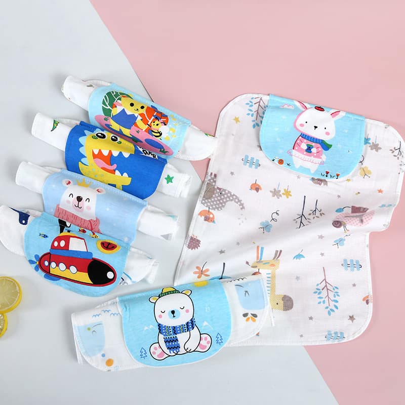 Pure Cotton Gauze Sweat Towel Children 4-Layer Infant Sweat Towel, Kindergarten All-Cotton Sweat Barrier Large Back Pad Wholesale