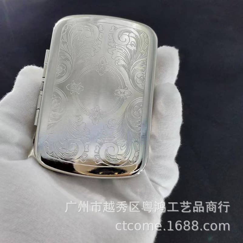 772 Metal Hand-rolled Cigarette Box, Portable Minimalist Metal Tobacco Box