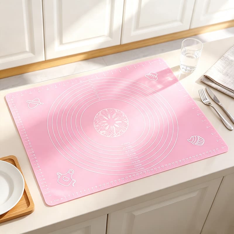 Silicone Kneading Mat with Scale Marks, Non-Slip Non-Stick Baking Mat, Dough Board Mat and Flour Oven Kneading Mat