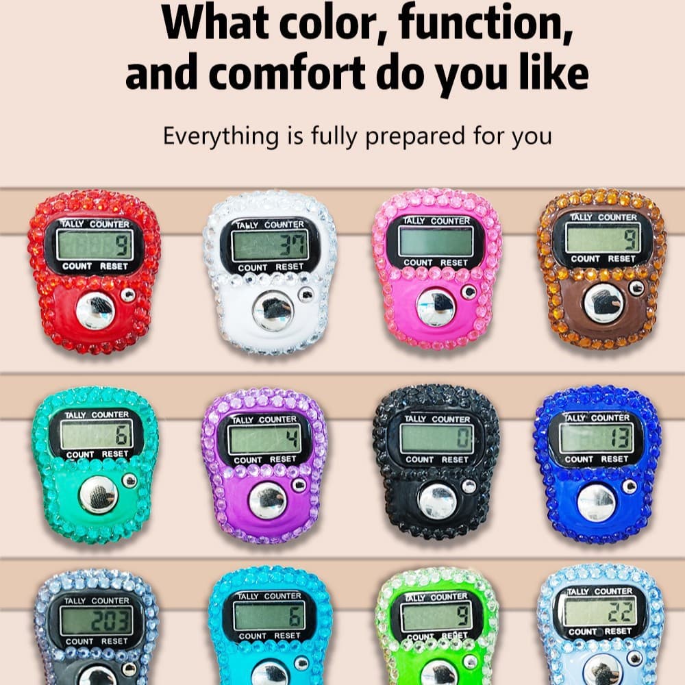 1011k Diamond Ring Counter Mini Tally Counter People Flow Counter Single Card Pack