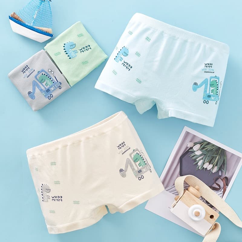 5-Pack Seamless Pure Modal Cotton Boys' Boxer Briefs, Soft Knit, Toddler Kids Underpants
