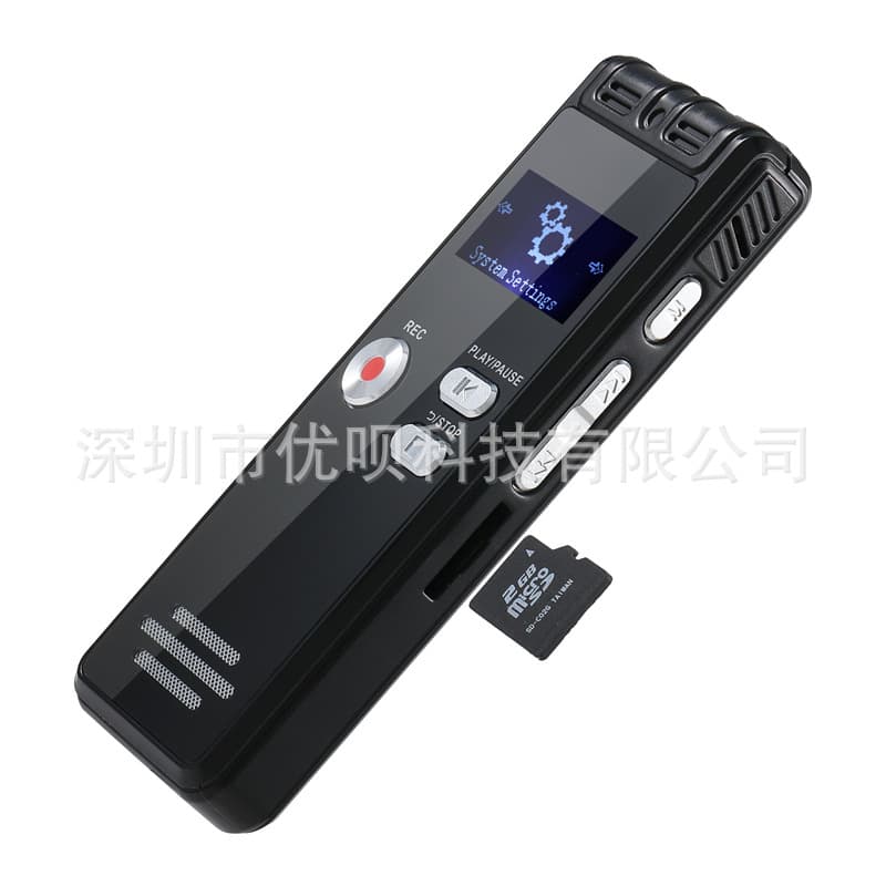 Custom Labeling Hot-Selling Digital Voice Recorder, New Professional Model with 1536KBPS Recording and Expandable T-Card