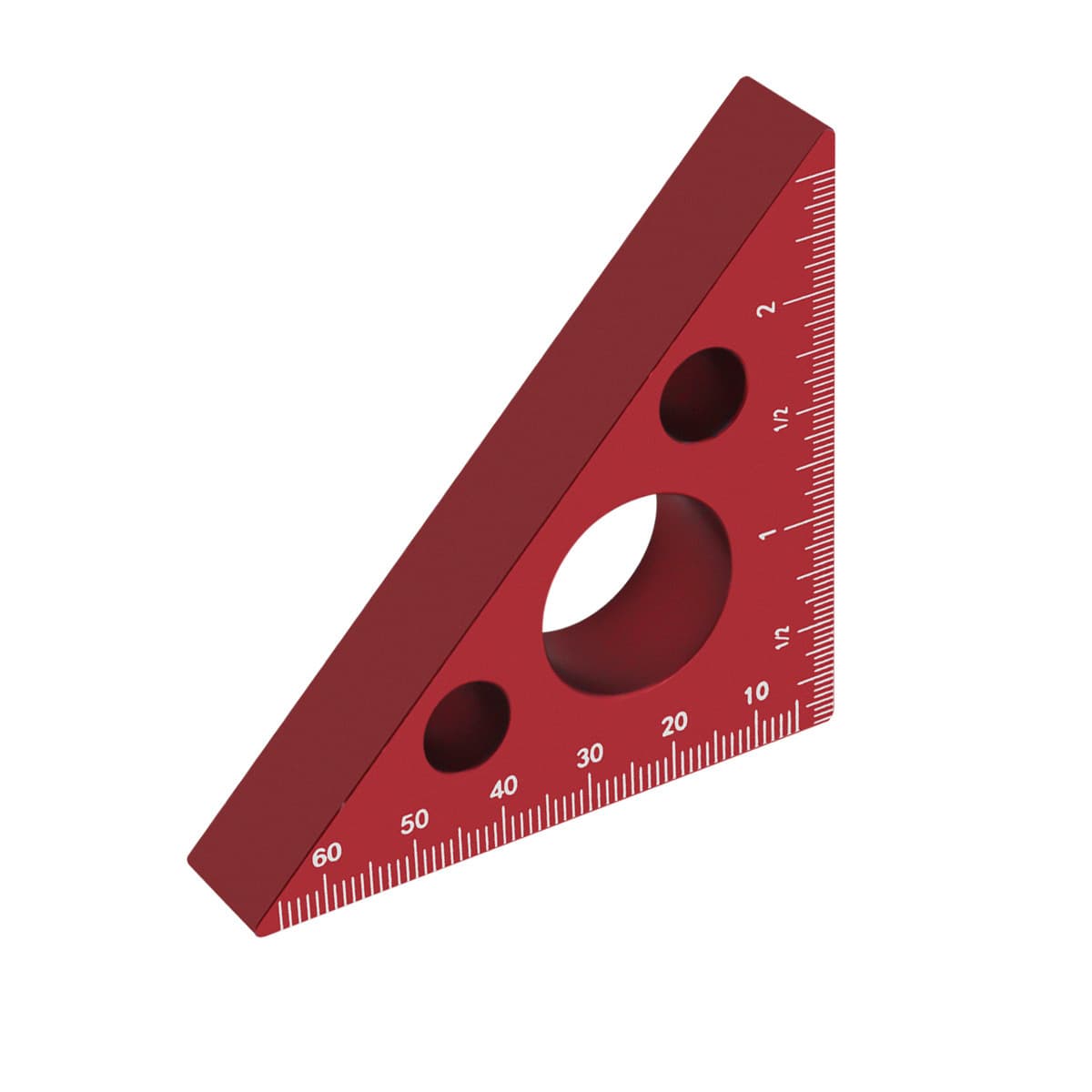 Aluminum alloy woodworking set square, right angle ruler, height gauge, red and blue, metric and imperial, 90° angle ruler