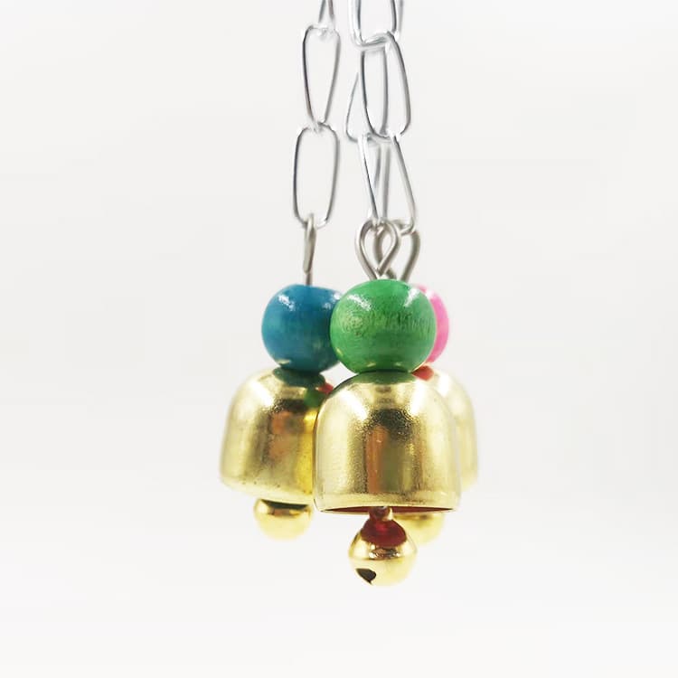 Parrot Chewing Toy Bell Toy Puzzle Toy Gold Bell Toy Bird Supplies