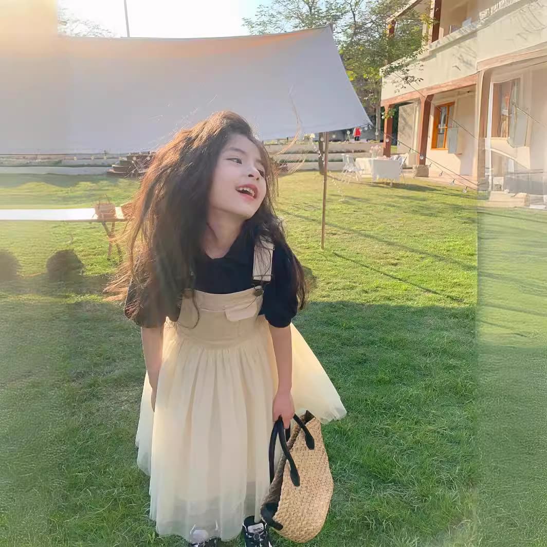 Girls Dress 2023 Spring and Autumn New Children's Suspender Skirt Girls Princess Dress Western-style Gauze Skirt Baby Spring Dress