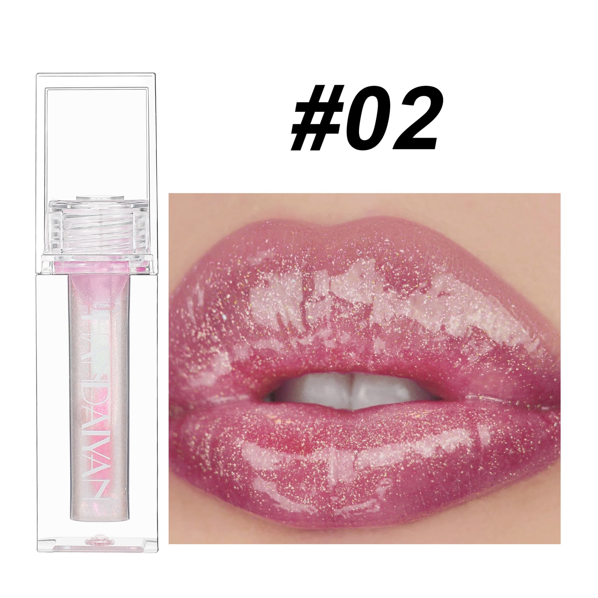 Cross-border Color-Changing Pearlescent Lip Oil Fine Shimmer Transparent Lip Gloss Long-Lasting Moisturizing Lip Tint Handaiyan Wholesale