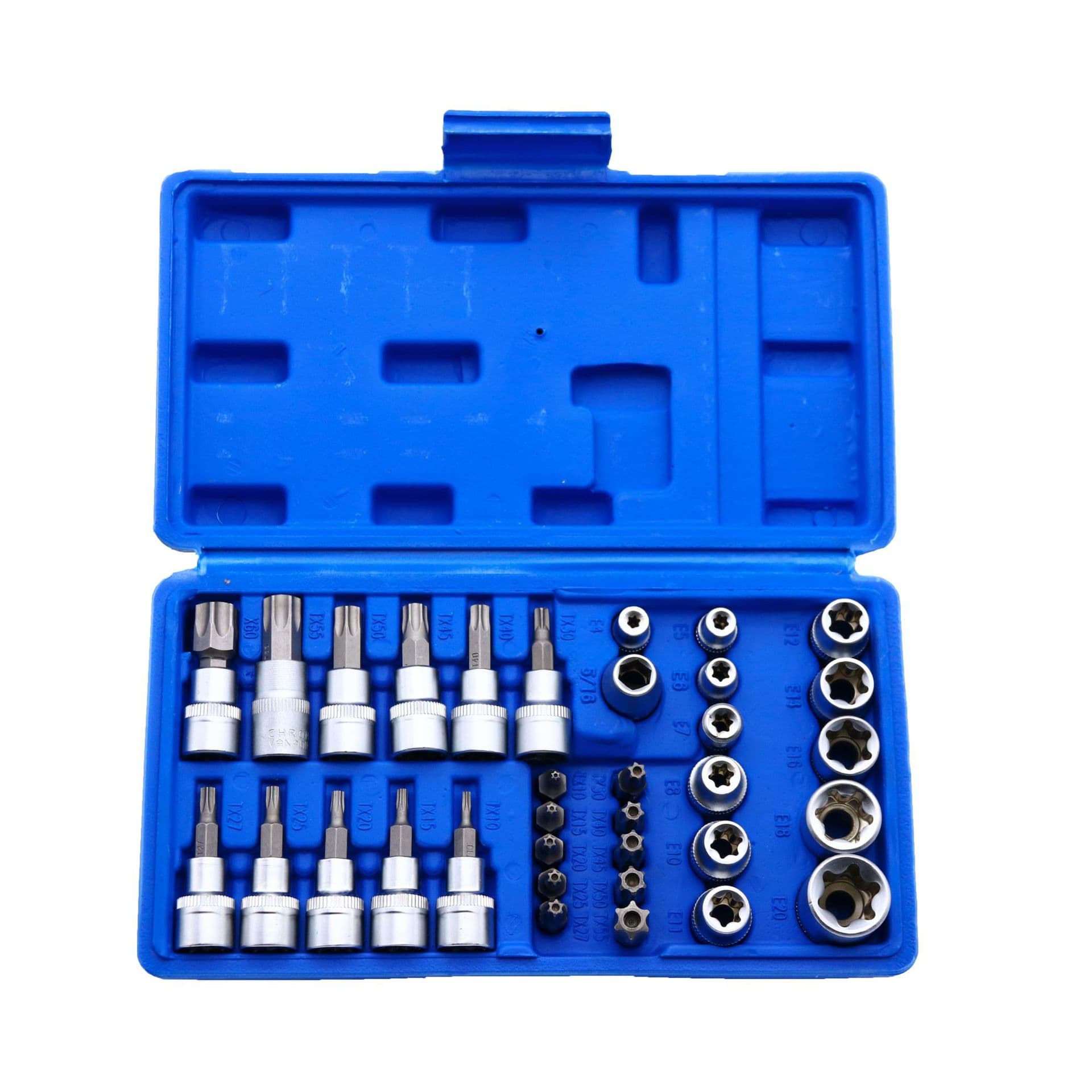Auto Repair Tool Bit Socket Set 3/8 Plum Blossom Star Bit Combination Set 34-Piece Hex Screw Set