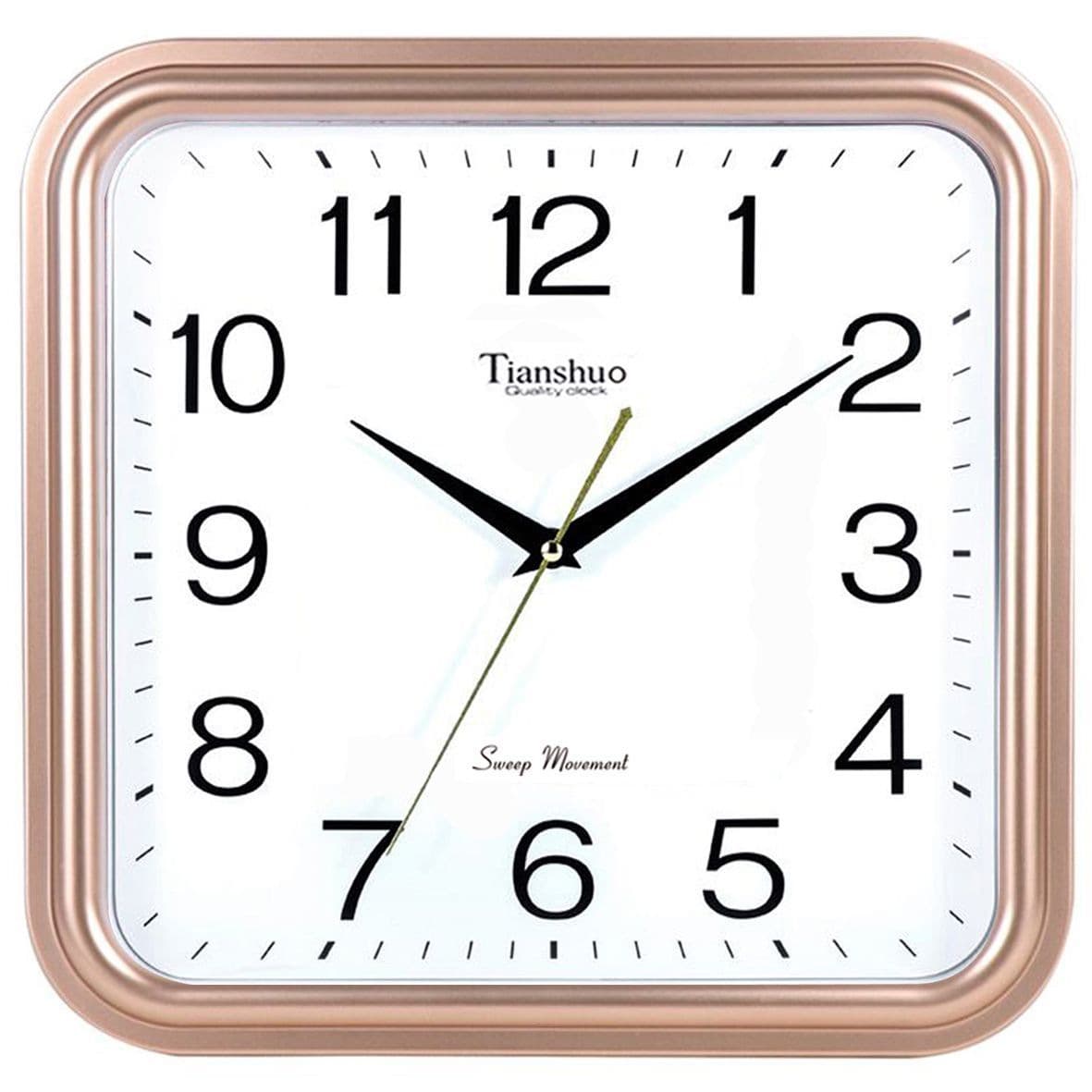 Tianshuo Square Living Room Silent Wall Clock Office Home Clock Luminous Luminous Clock Modern Bedroom Quartz Clock