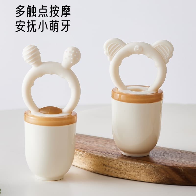 Silicone Push-Up Fruit Feeder Baby Food Dispenser with Teether for Fruits and Vegetables, Chewable, In Stock