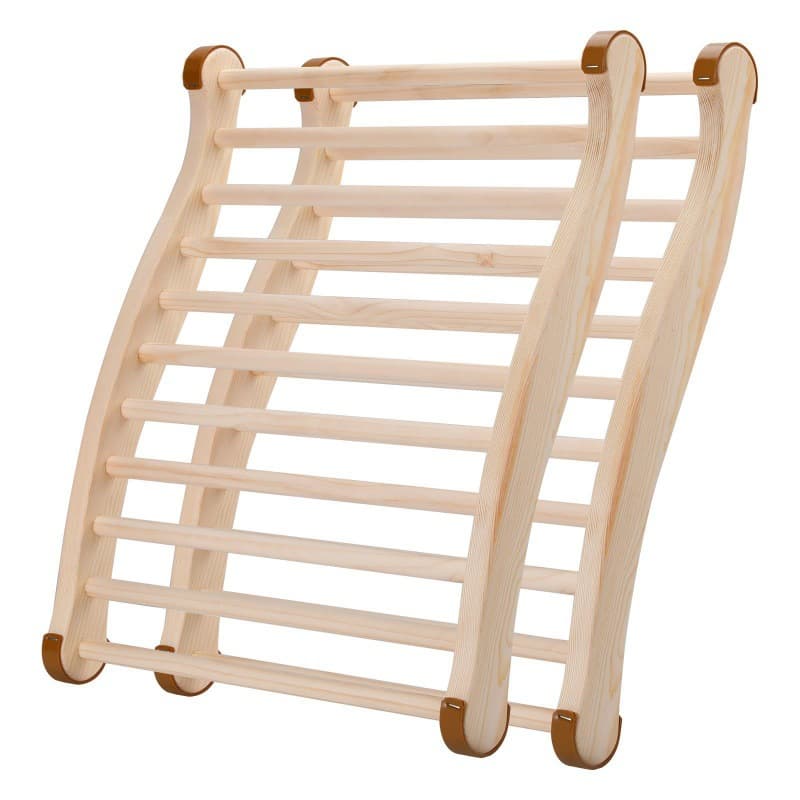 Amazon Cross-Border Bestseller Wooden Wavy Sauna Backrest Pillow, Solid Wood S-Shaped Wooden Back Support