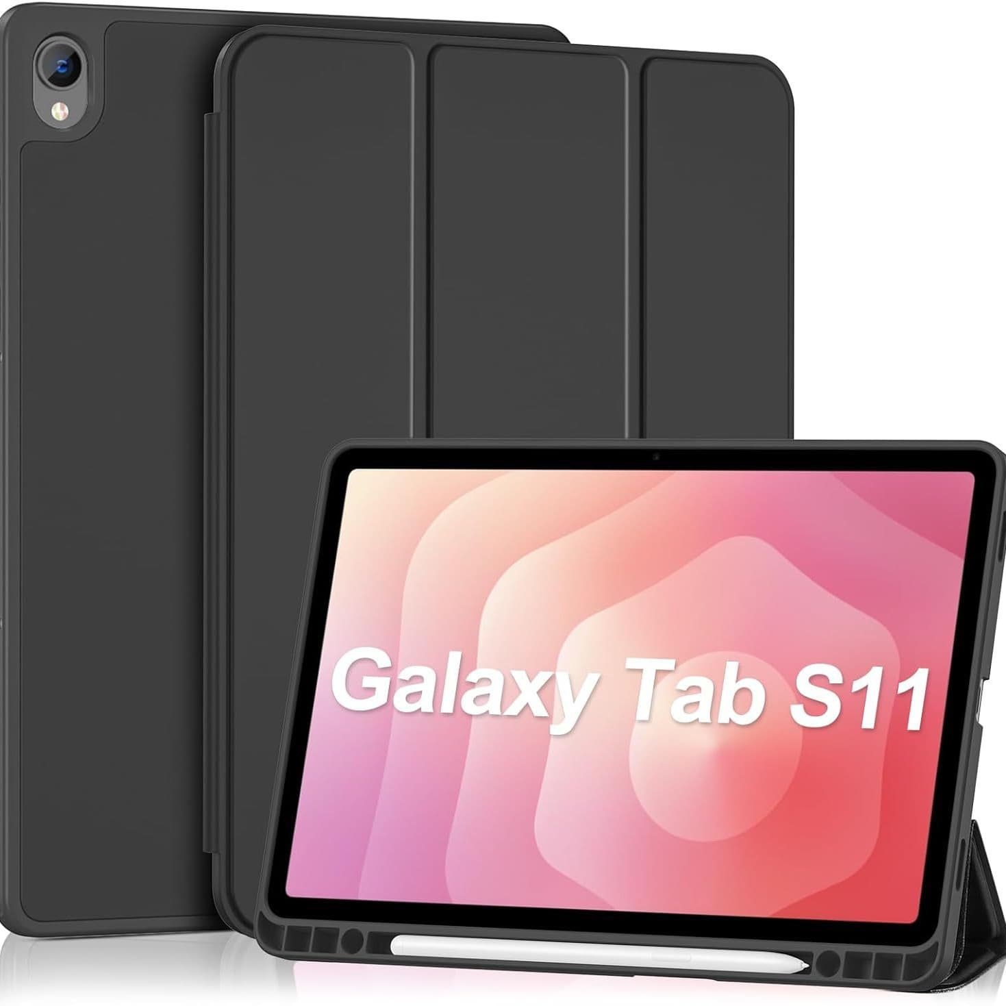 Case for Samsung Tab S11, Samsung Tab S11 Protective Cover, Samsung Tab S11 Trifold Back-Attach Tablet Case