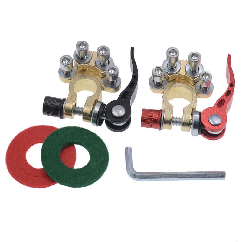 Car battery clamp modified battery connector terminal block porous wiring clamp quick release battery pile head