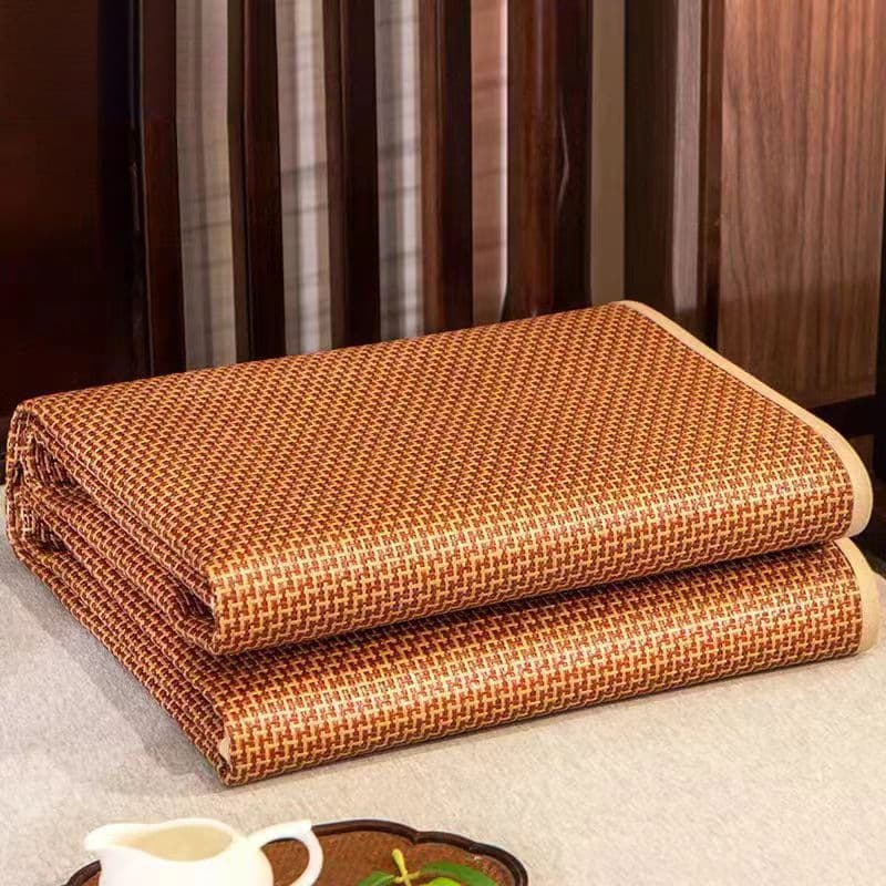Summer Cooling Mat Soft Rattan Mat Three-Piece Set Edged Thickened Foldable Mat Household Student Dormitory Manufacturer