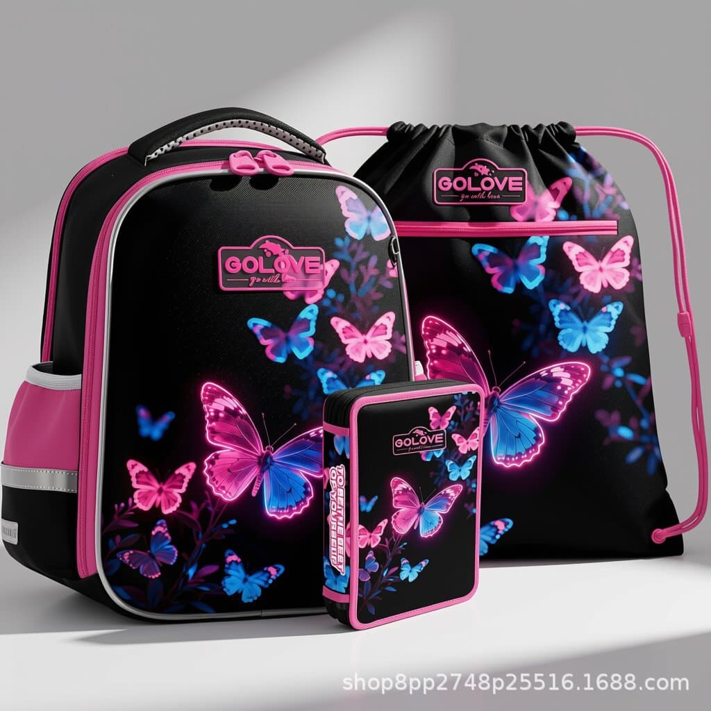 2026 GOLOVE Export 3D Hard Shell Space Backpack Cross-Border High-End Children's Backpack for Grades 1-2-3 Girls