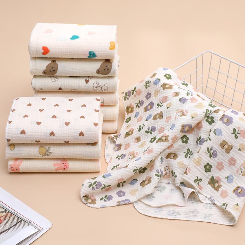 Baby swaddle blanket, double-layered cotton gauze, Class A, summer newborn bath towel, hospital newborn swaddle blanket, cross-border