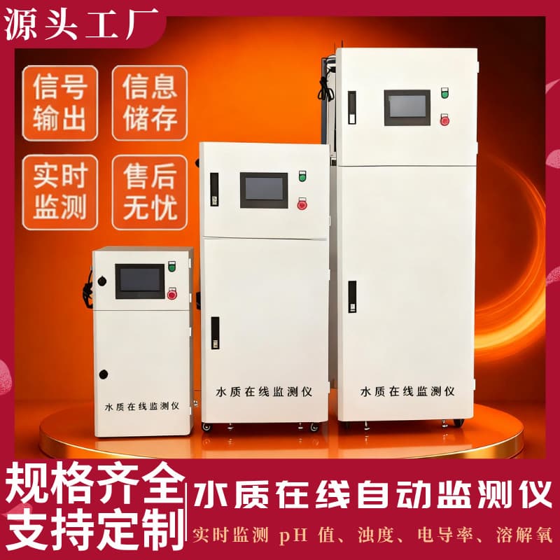 Multi-Parameter Water Quality Online Monitor COD Aquaculture Ammonia Nitrogen Detection pH Residual Chlorine Turbidity Dissolved Oxygen Monitoring
