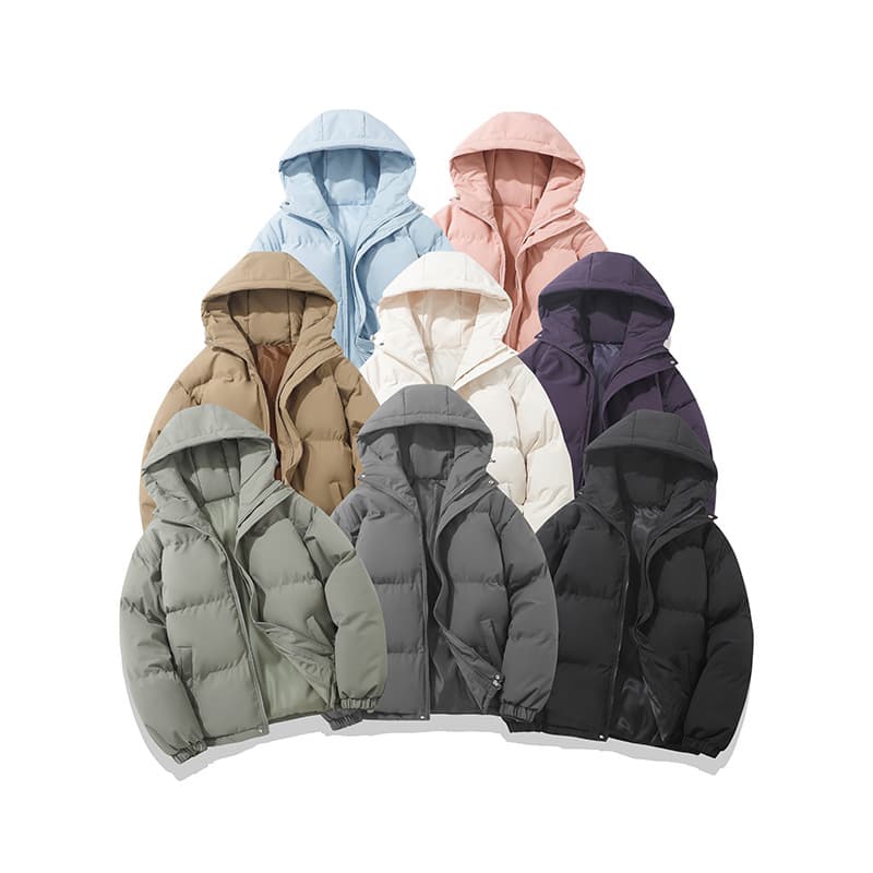 Men's Down Cotton Coat Winter New Style Hong Kong Style Loose Plus Size Cotton Jacket Youth Hooded Puffer Coat
