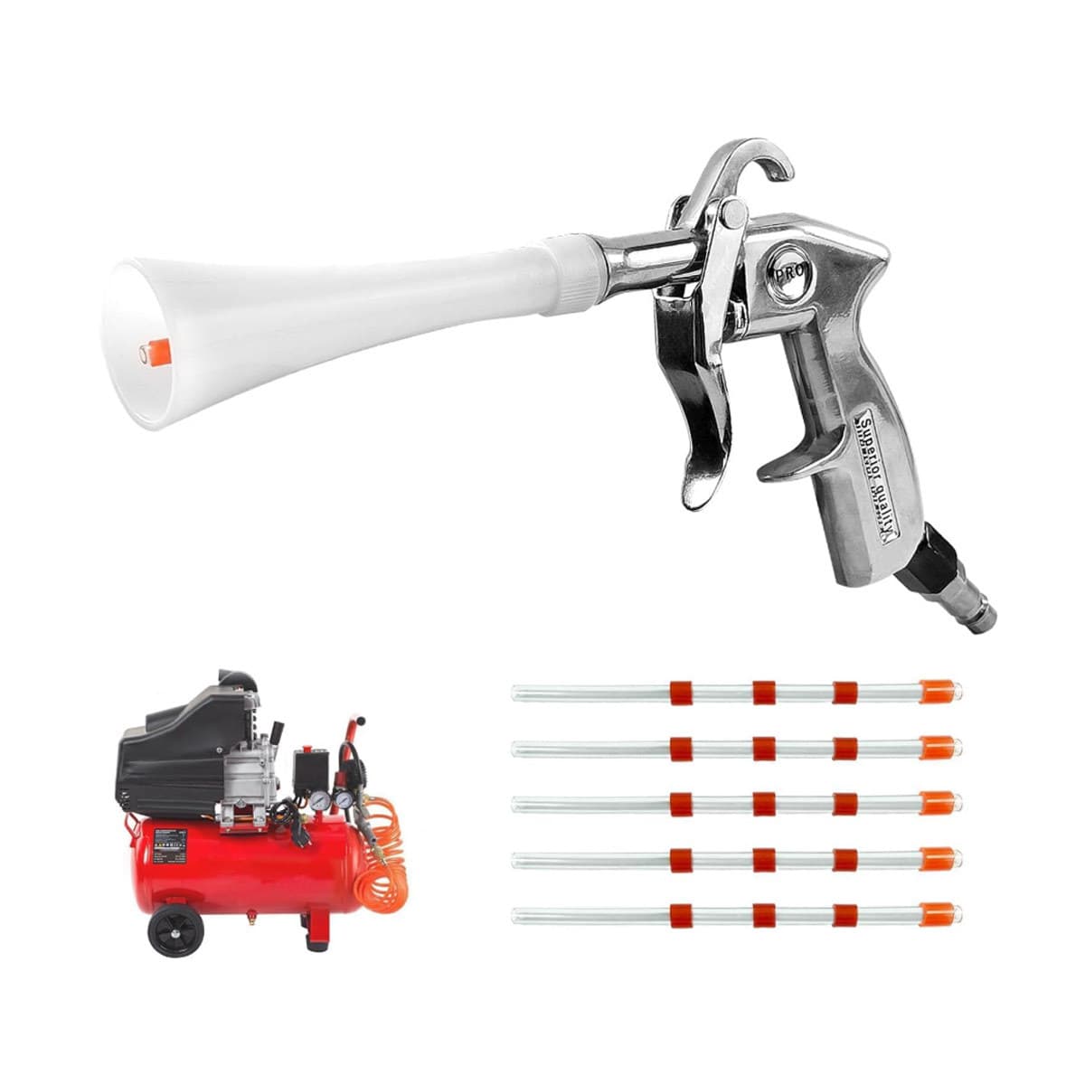 Cross-border Tornado Interior Cleaning Gun Pneumatic Dry Dust Blower Gun Car Detailing Engine Dry Cleaning Gun Cleaner