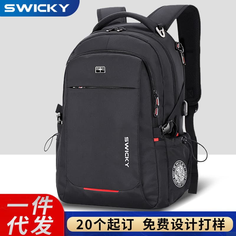 Ruichi Backpack, Business Laptop Computer Bag, Multifunctional Waterproof College Student Business Bag Customizable