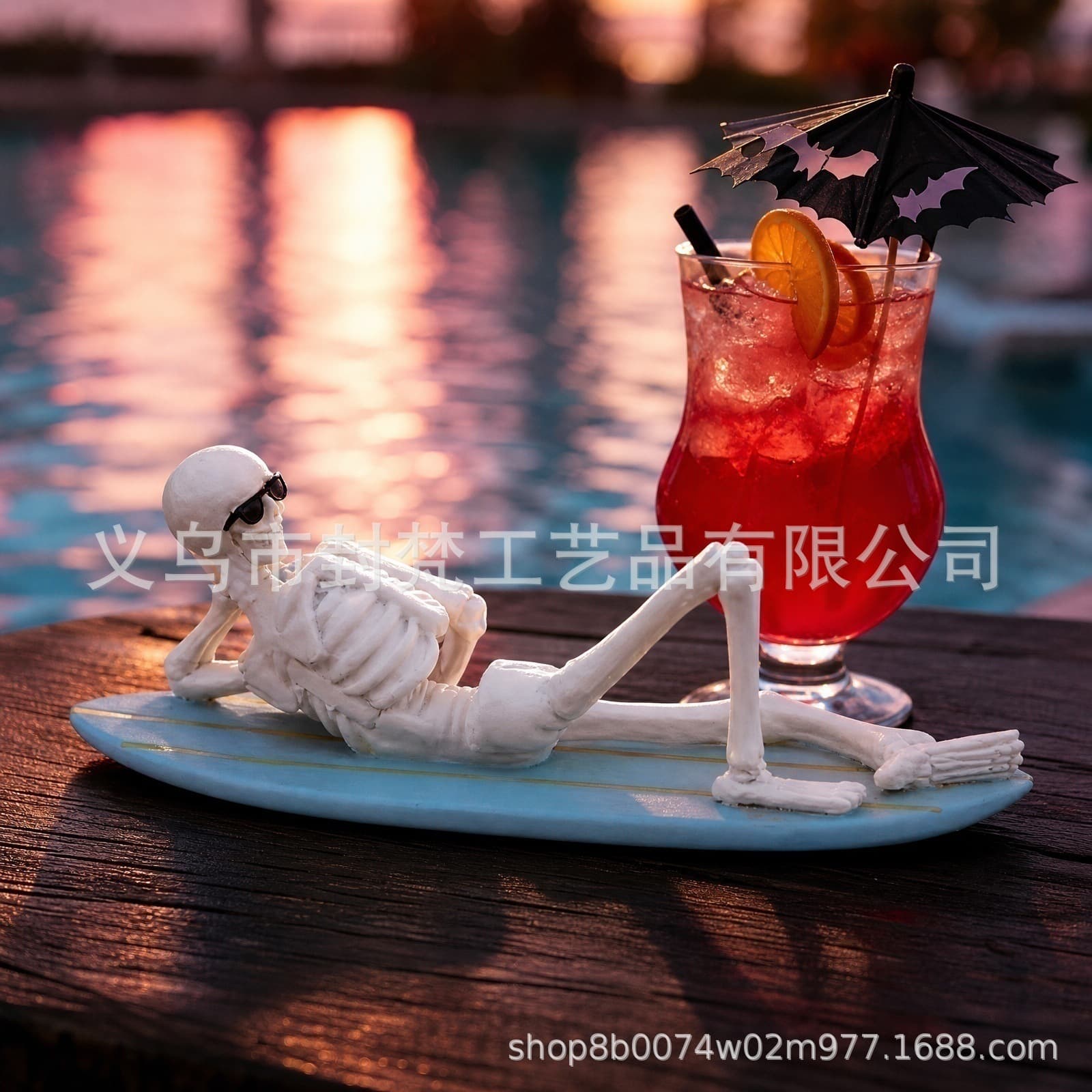 Cross-border creative Halloween decoration skull statue resin ornaments commemorative collection ornaments holiday atmosphere gifts
