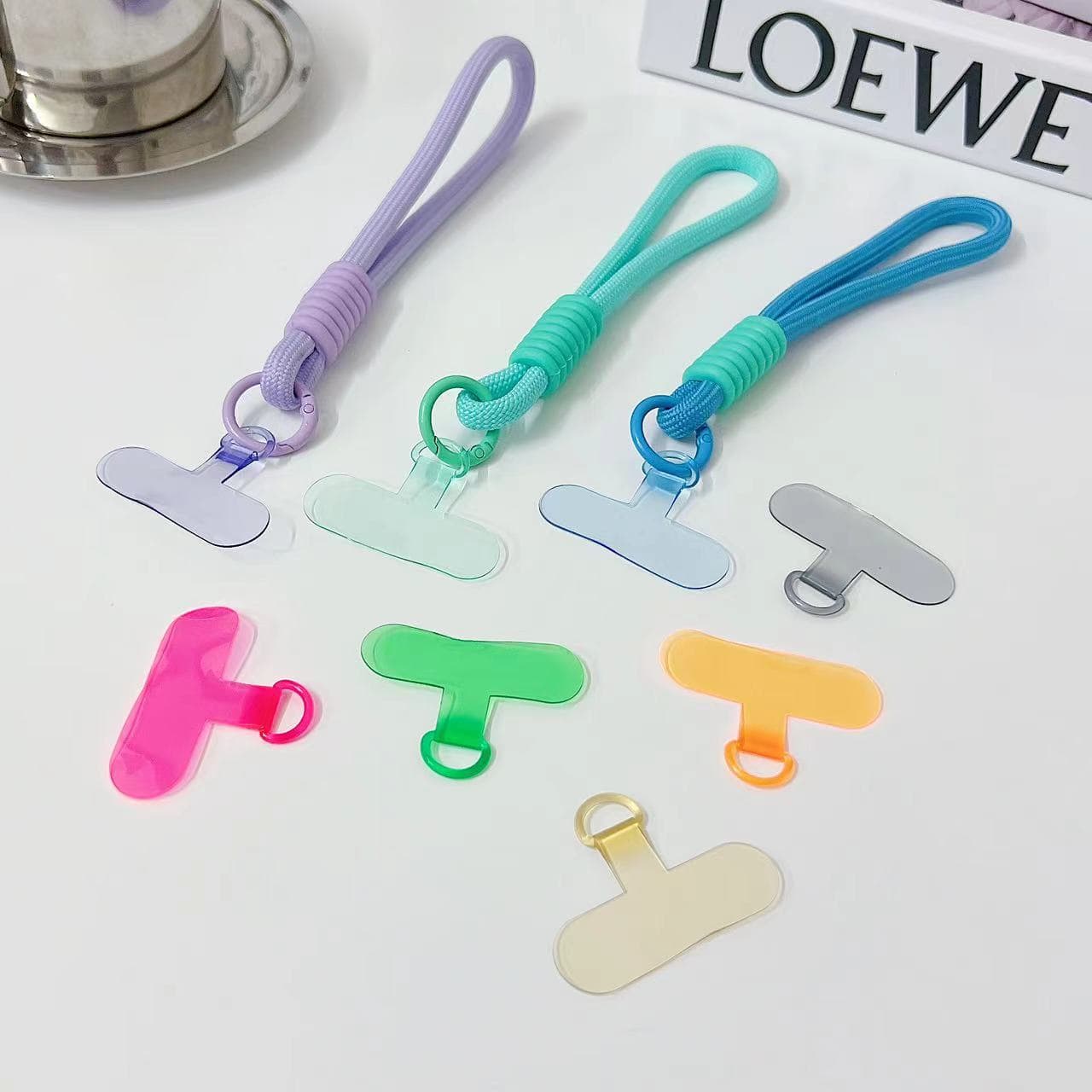 Factory Direct Phone Case Lanyard Universal Detachable Clip-on Phone Strap Patch Connector Spacer Jelly