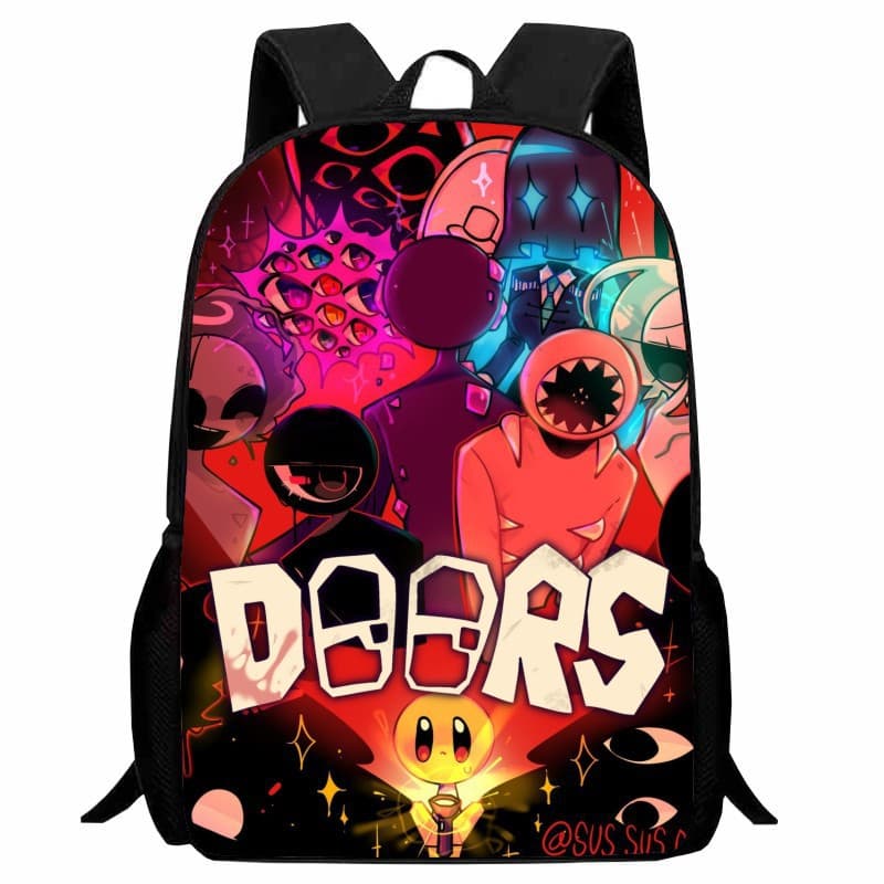 New printed doors roblox Figure escape door student schoolbag cartoon backpack lightweight