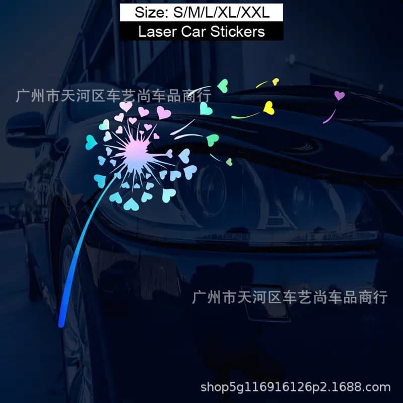 Cross-border Hot Selling Dandelion Sticker Vinyl Universal Sticker Laptop Car Window Laptop Decal