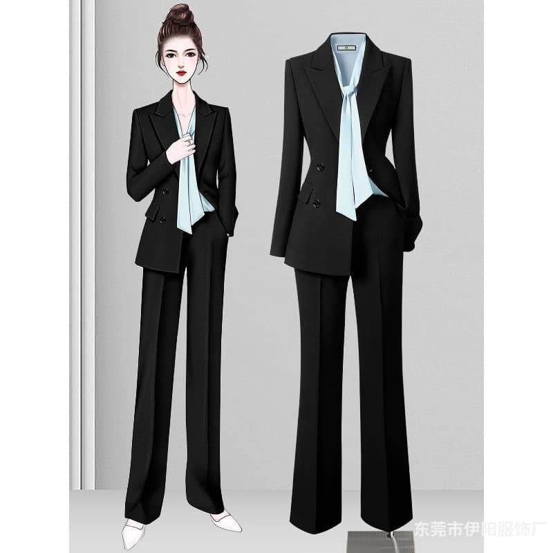 Women's Blazer Suit Set for Business, Commuting, Civil Service Interview, Professional & Elegant Workwear