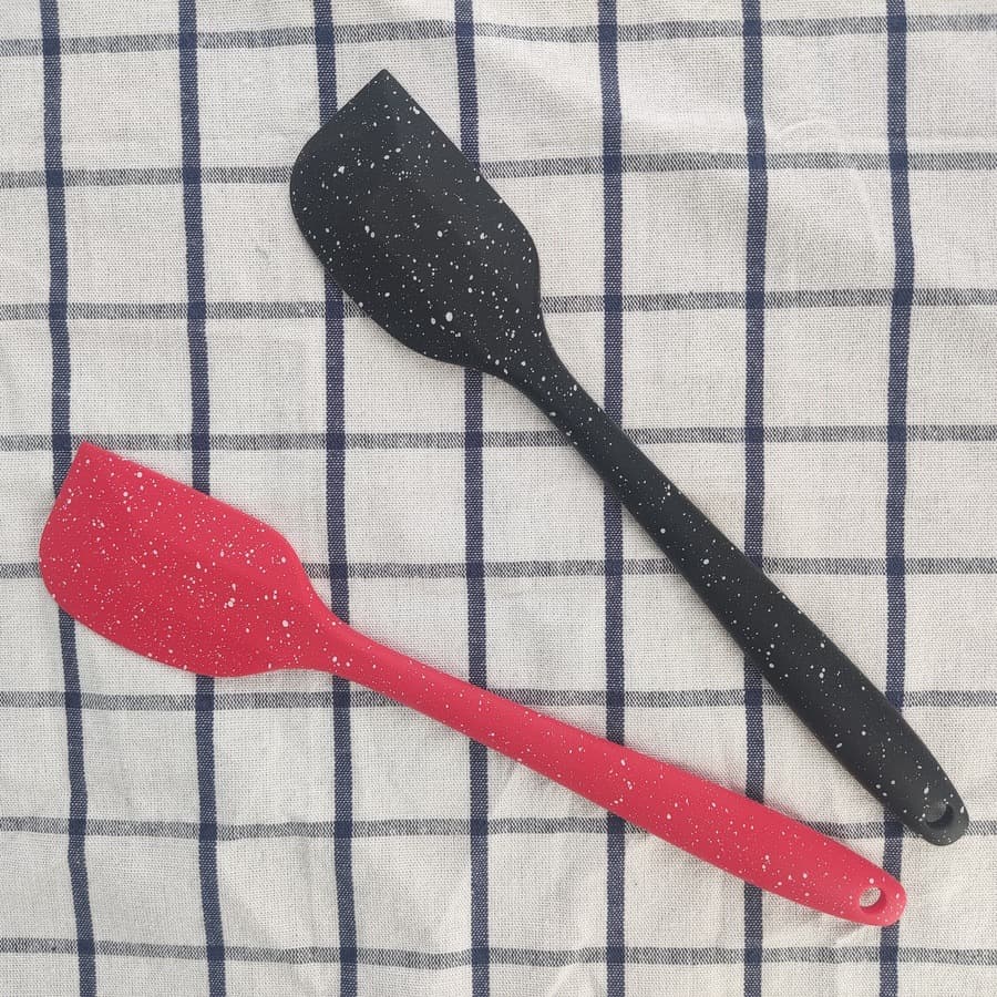 New Cross-Border Silicone Spatula with White Dots, Cream Butter Water Splash Spatula, Baking Scraper, Cake Baking Tool
